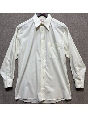 Eton of Sweden Men's Light Yellow Dress Shirt 15.5 / 39 Cotton Luxury Formal EUC